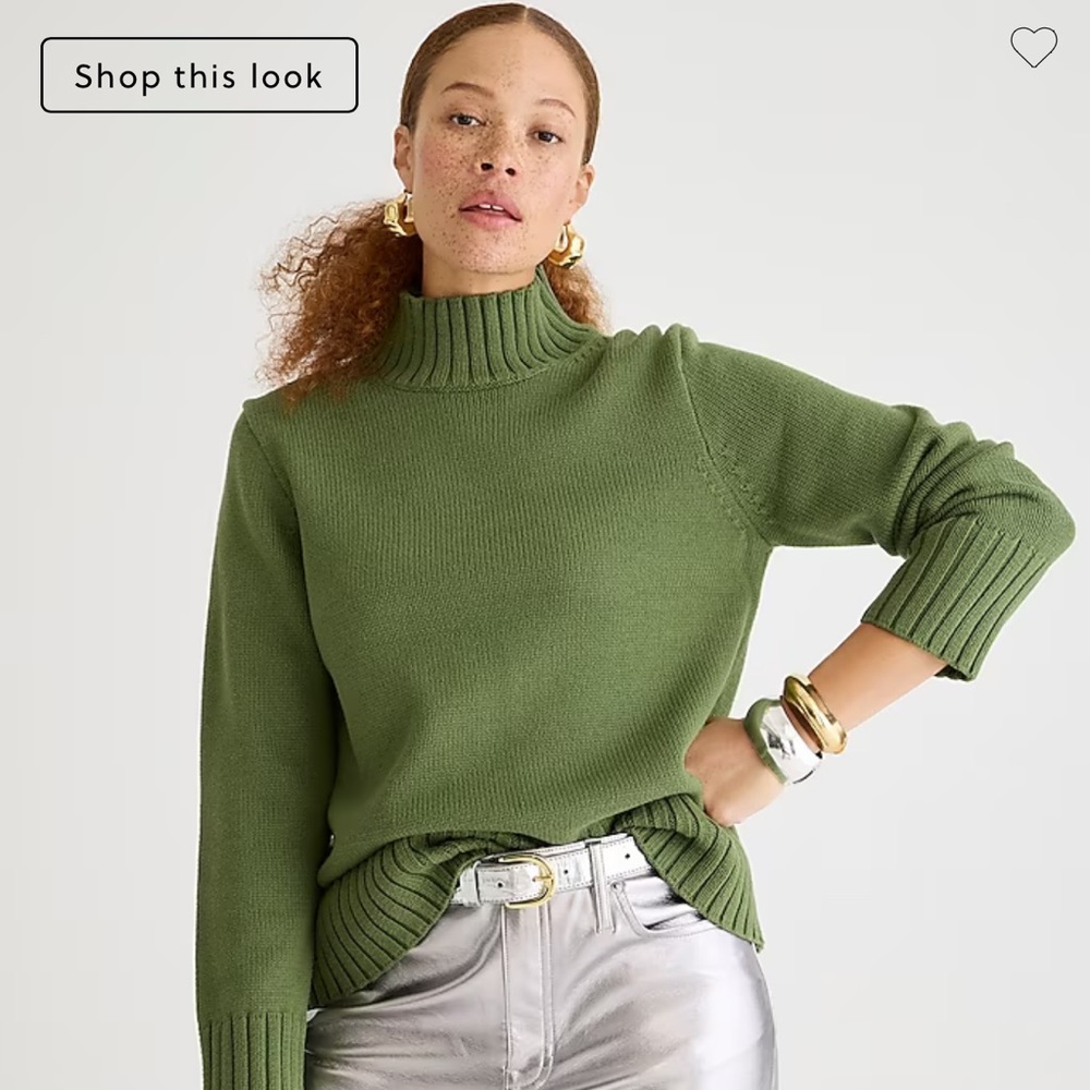 J Crew Cotton Turtleneck Sweater